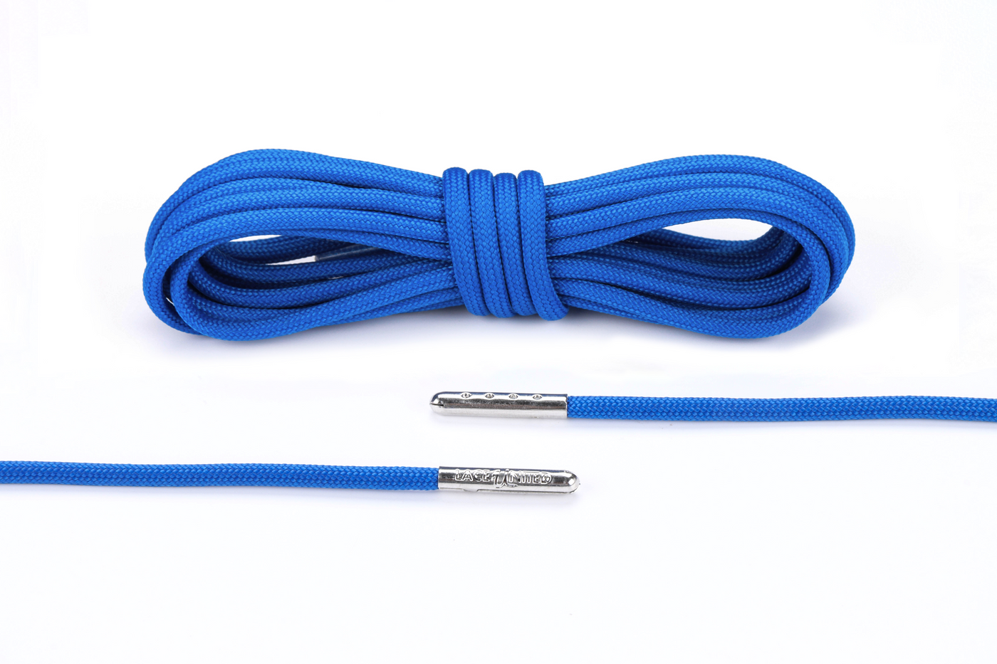 Royal Blue Round Laces - Silver Aglets