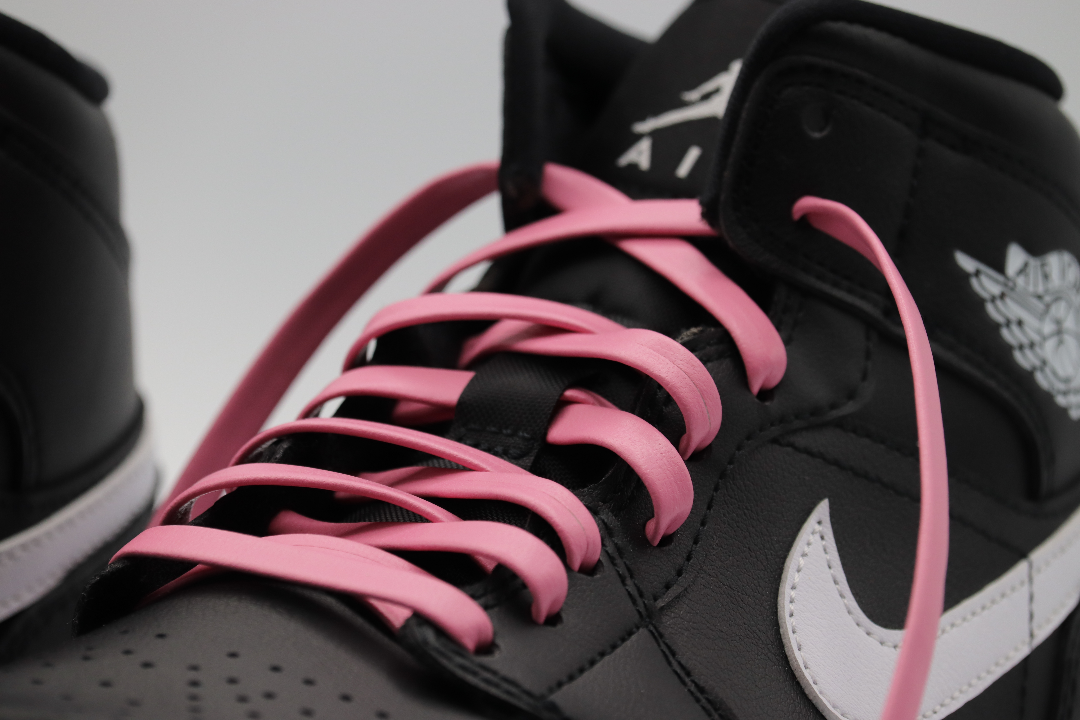 Pink Premium Leather Laces - Gold Aglets
