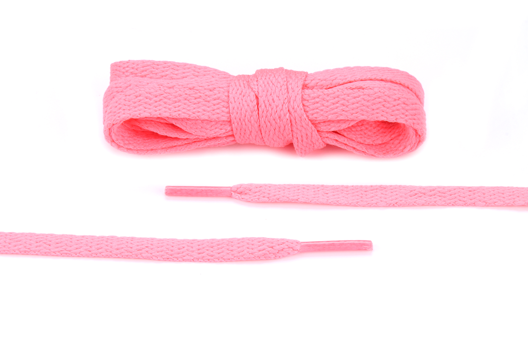 Neon Pink Flat Laces